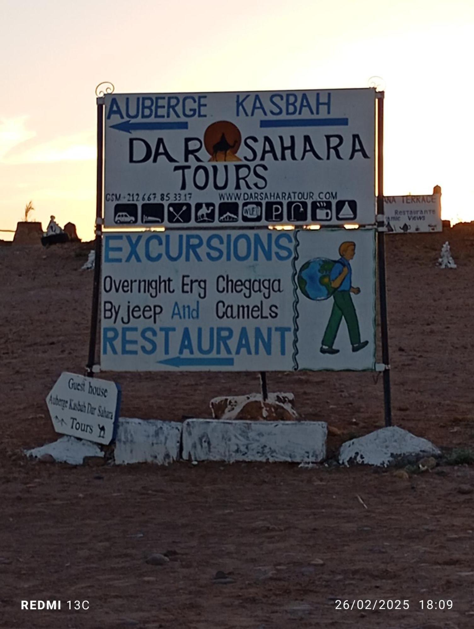 Auberge Kasbah Dar Sahara Tours M'Hamid Exteriér fotografie